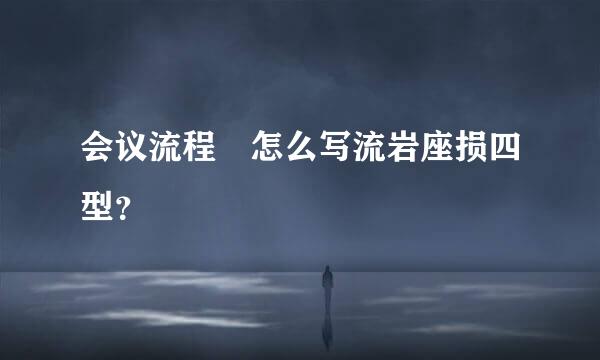 会议流程 怎么写流岩座损四型？