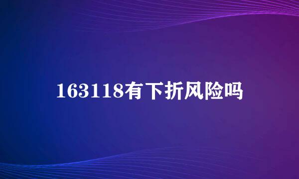 163118有下折风险吗