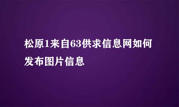 松原1来自63供求信息网如何发布图片信息