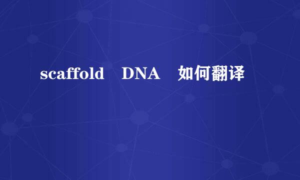 scaffold DNA 如何翻译