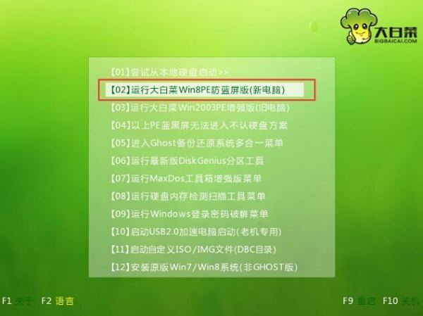 如何用大白菜装原版win7iso镜像文件系统