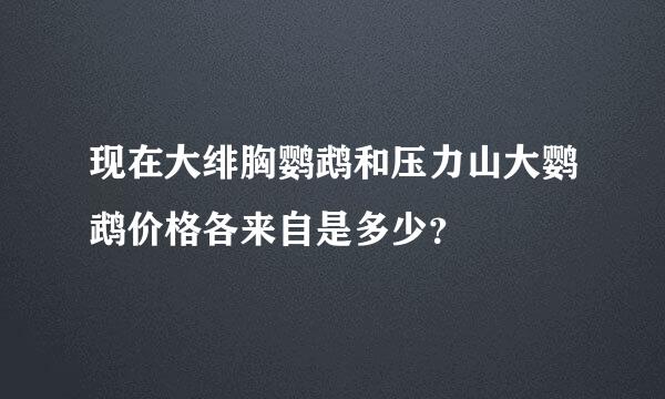 现在大绯胸鹦鹉和压力山大鹦鹉价格各来自是多少？