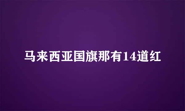 马来西亚国旗那有14道红