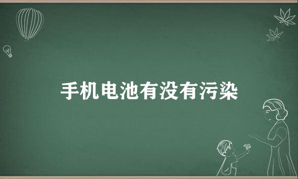 手机电池有没有污染