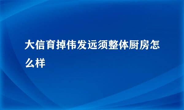 大信育掉伟发远须整体厨房怎么样