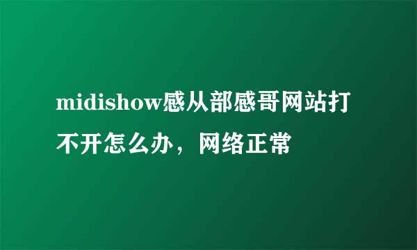 midishow感从部感哥网站打不开怎么办，网络正常