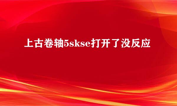 上古卷轴5skse打开了没反应