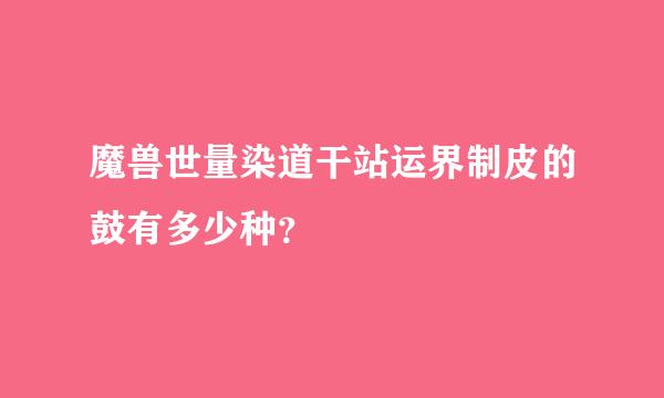 魔兽世量染道干站运界制皮的鼓有多少种？