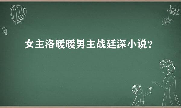 女主洛暖暖男主战廷深小说？