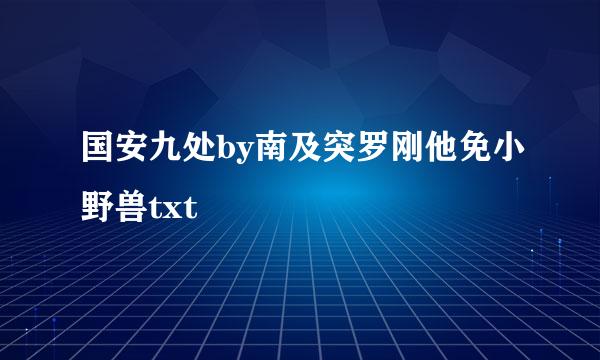 国安九处by南及突罗刚他免小野兽txt