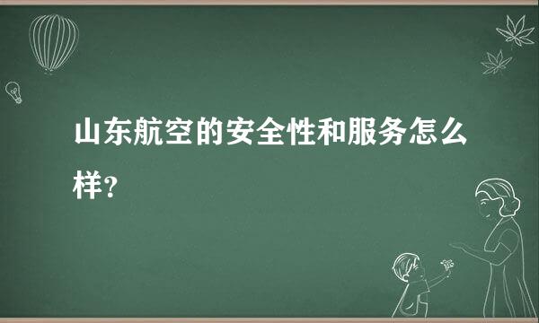 山东航空的安全性和服务怎么样？