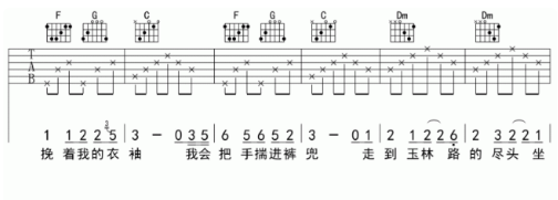 赵雷成都的吉他谱扫弦节奏型