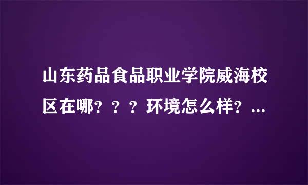 山东药品食品职业学院威海校区在哪？？？环境怎么样？？？都有什么形故专业？？？