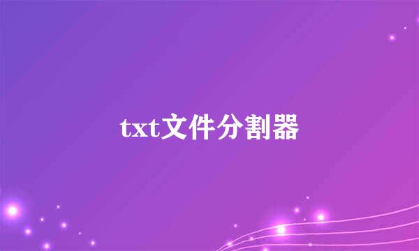 txt文件分割器