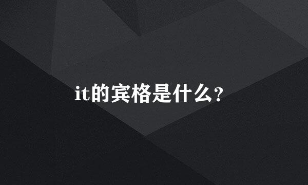 it的宾格是什么？