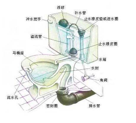 抽水马桶构造及原理