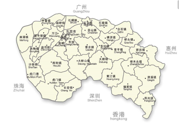 东莞各镇地图