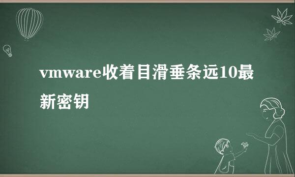 vmware收着目滑垂条远10最新密钥