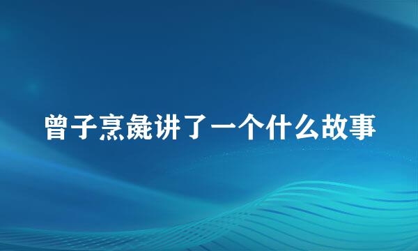 曾子烹彘讲了一个什么故事