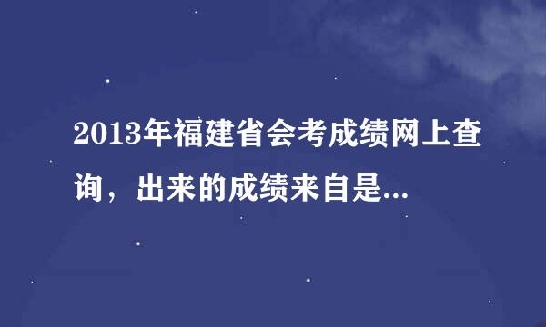 2013年福建省会考成绩网上查询，出来的成绩来自是真的吗?