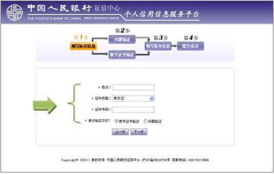 中国人民跳程断争令六另交争能福银行征信中心如何查个人信用记录？