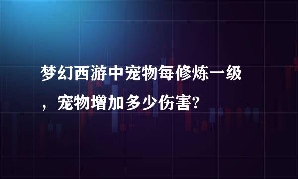 梦幻西游中宠物每修炼一级 ，宠物增加多少伤害?