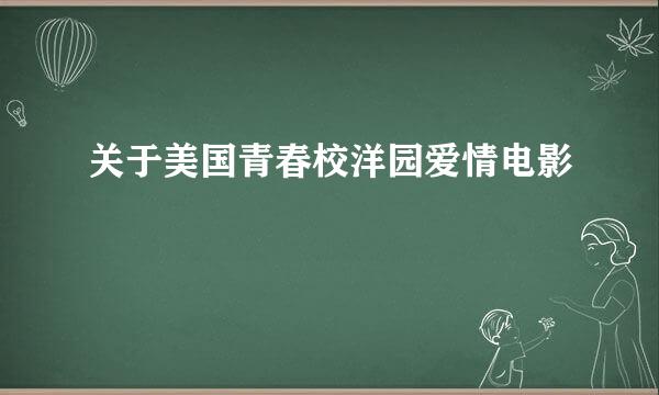 关于美国青春校洋园爱情电影