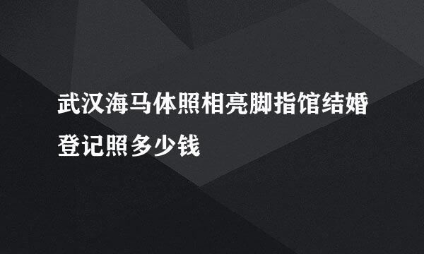 武汉海马体照相亮脚指馆结婚登记照多少钱