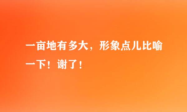 一亩地有多大，形象点儿比喻一下！谢了！