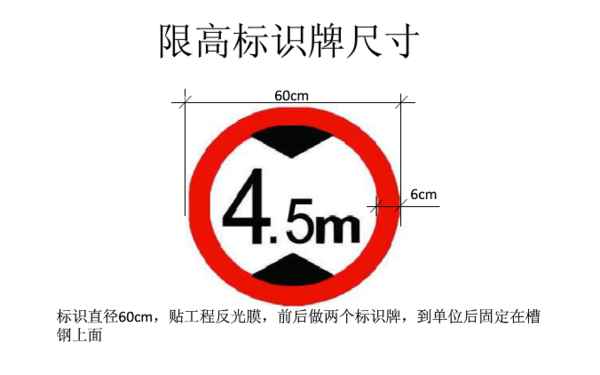 高速公路限高标志牌来自的大小规格