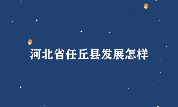 河北省任丘县发展怎样