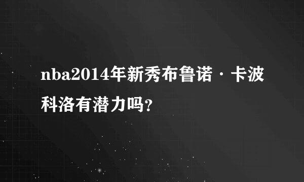 nba2014年新秀布鲁诺·卡波科洛有潜力吗？