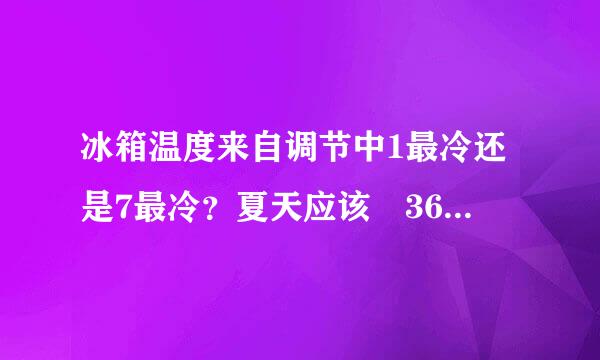 冰箱温度来自调节中1最冷还是7最冷？夏天应该調360问答到什么数字好？