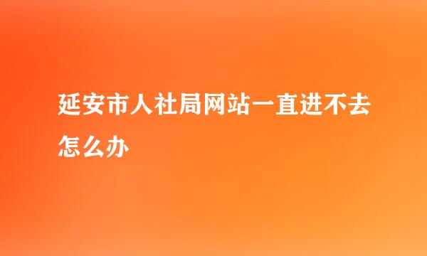 延安市人社局网站一直进不去怎么办