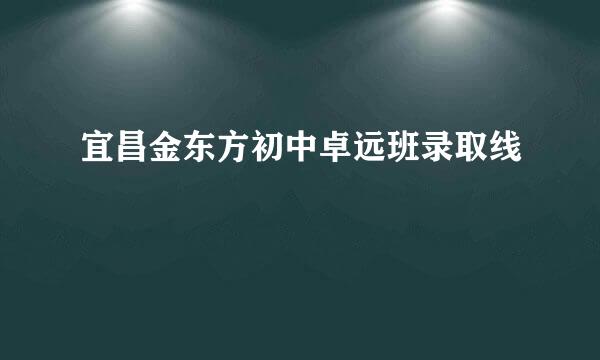 宜昌金东方初中卓远班录取线