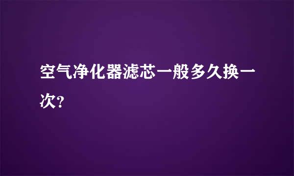 空气净化器滤芯一般多久换一次？