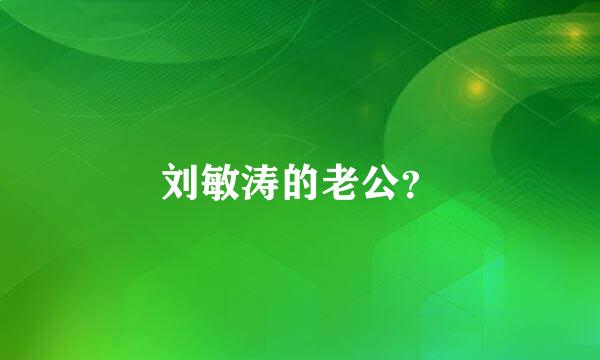 刘敏涛的老公？