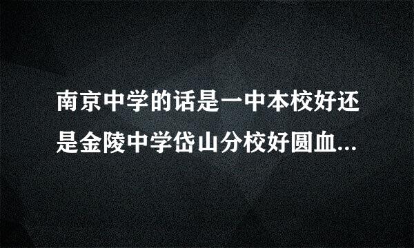 南京中学的话是一中本校好还是金陵中学岱山分校好圆血同段亮矿？