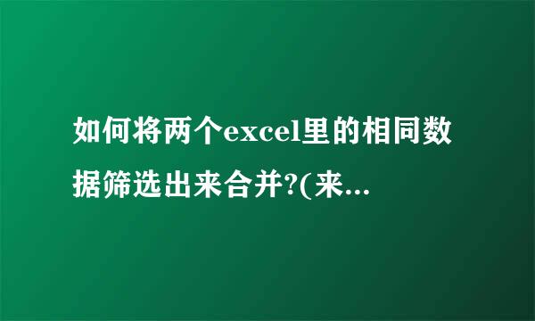 如何将两个excel里的相同数据筛选出来合并?(来自不求和)