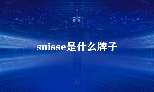 suisse是什么牌子