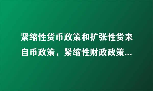 紧缩性货币政策和扩张性货来自币政策，紧缩性财政政策和扩张性财政政策之间有什么不同?