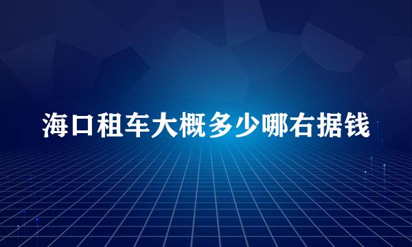 海口租车大概多少哪右据钱