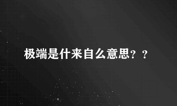 极端是什来自么意思？？