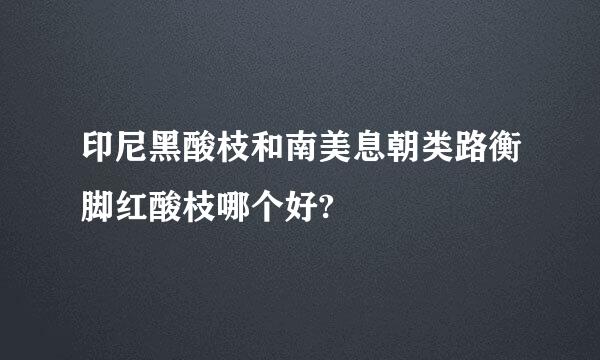 印尼黑酸枝和南美息朝类路衡脚红酸枝哪个好?