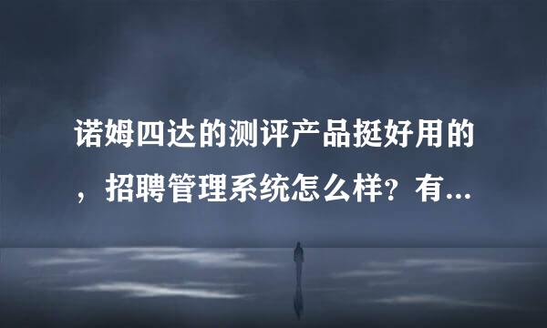 诺姆四达的测评产品挺好用的，招聘管理系统怎么样？有人用过吗觉得怎么样？