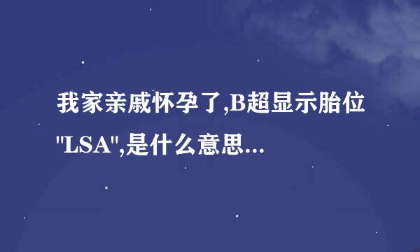 我家亲戚怀孕了,B超显示胎位