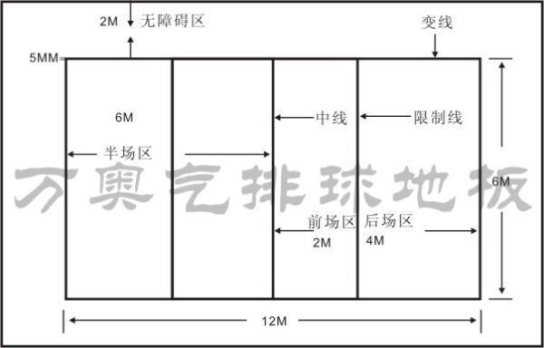 气排球场地标准尺寸图?-上海坚报料确万奥气排球地板