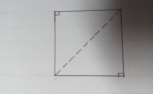 正方形对角线怎来自么算？