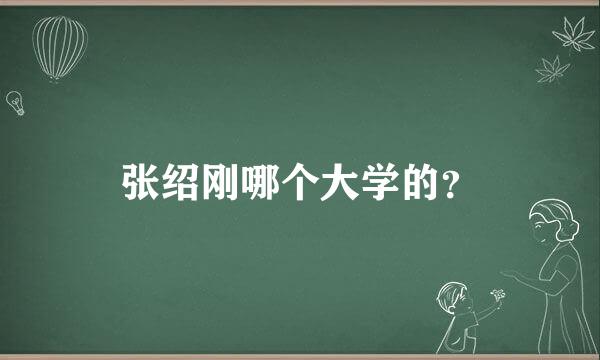 张绍刚哪个大学的？