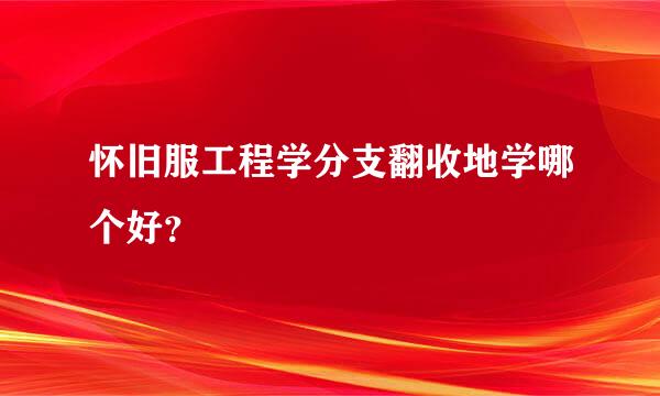 怀旧服工程学分支翻收地学哪个好？